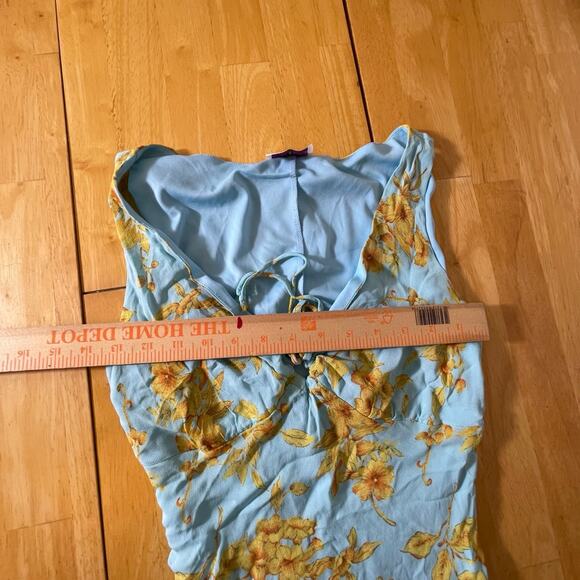 Vintage Y2K Ethereal Romantic Summer resort floral ruffle bottom blind date XS - Picture 8 of 11